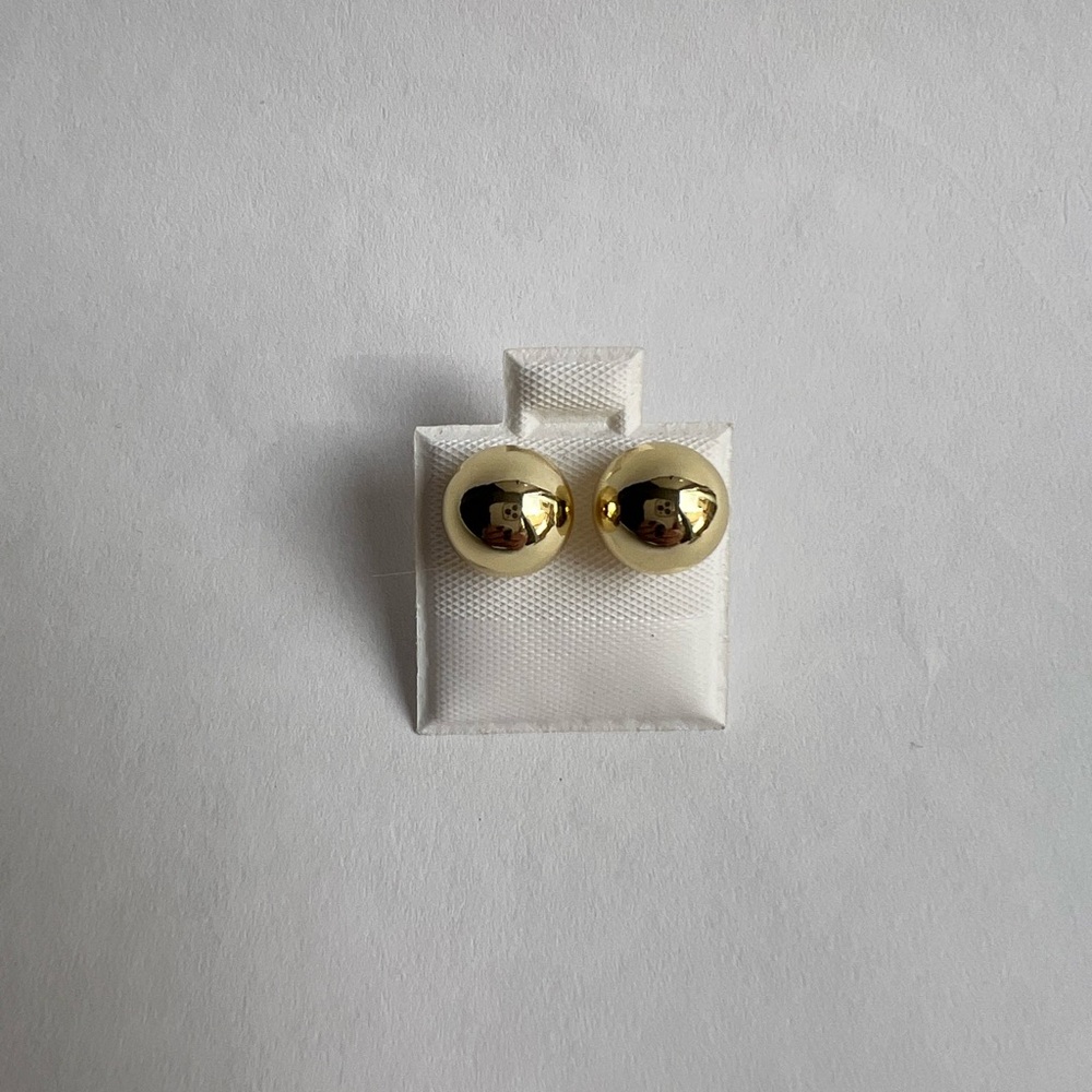 Gold Stud Ball Earrings